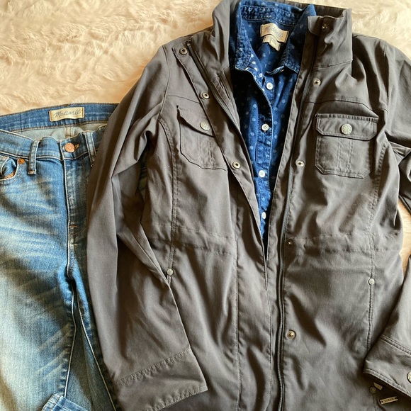 Madewell Polkadot Denim Button Down Shirt - Picture 10 of 12